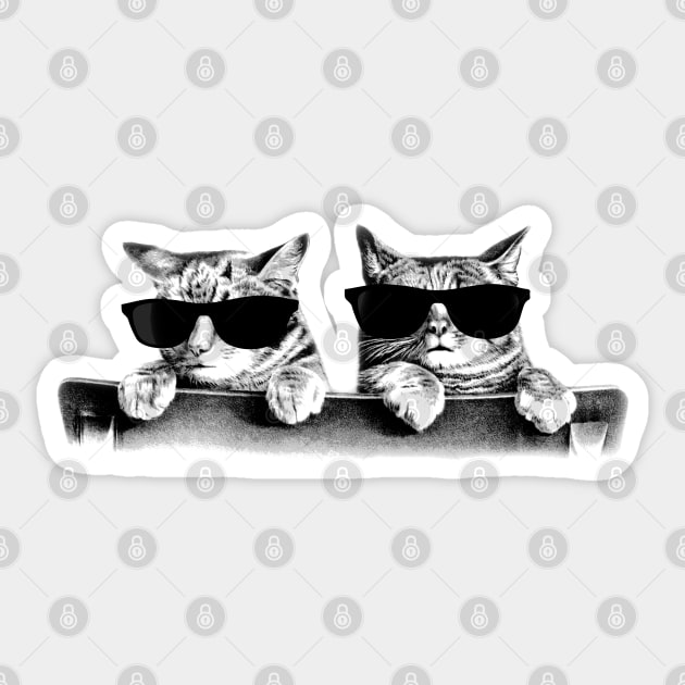 Cool Kittens Sticker by SandraKC